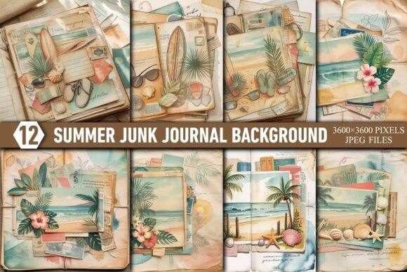 Download Summer Junk Journal Background - Summer junk journal Collection