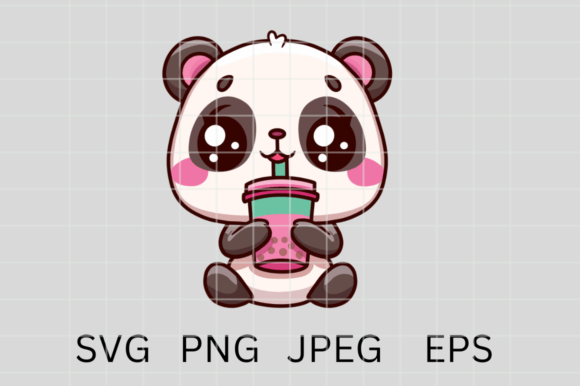 Download Cute Kawaii Panda Bubble Tea - Kawaii panda Collection