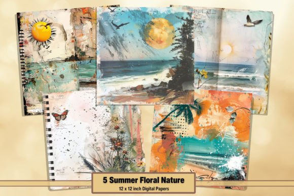 Download Summer Junk Journal Digital Papers 34 - Premium Resources