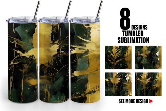 Download Tumbler Contemporary Art Dark Moss - Tumbler Collection
