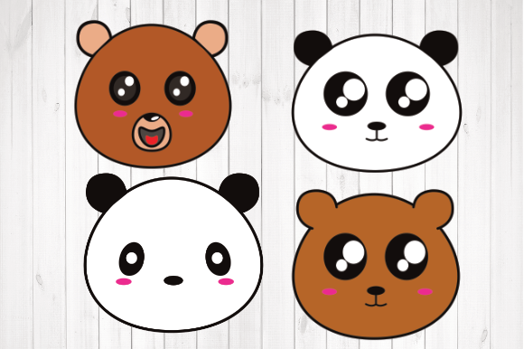 Download Kawaii Panda, Kawaii Bear, Eps, Psd - Kawaii panda Collection