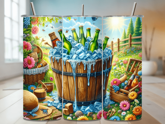 Download Backyard Picnic Ice Beer Bucket Tumbler - Tumbler Collection