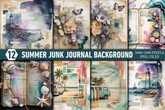 Download Summer Junk Journal Background - Summer junk journal Collection