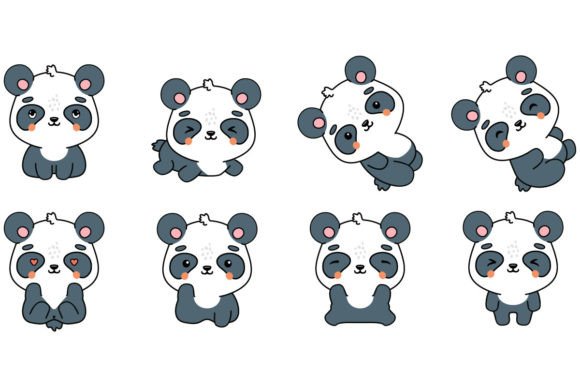 Download Kawaii Panda Illustration Collection - Kawaii panda Collection