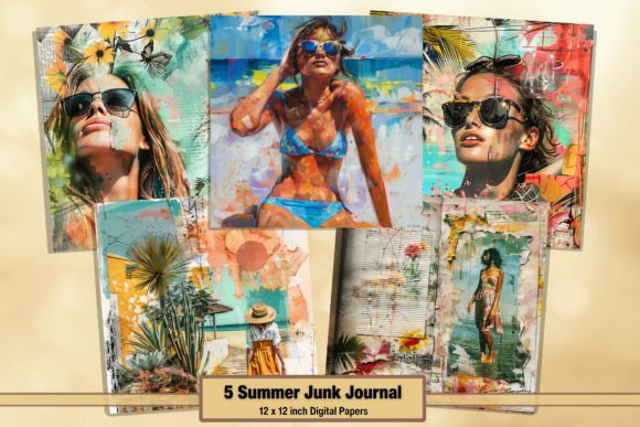 Download Watercolor Summer Junk Journal Papers - Premium Resources