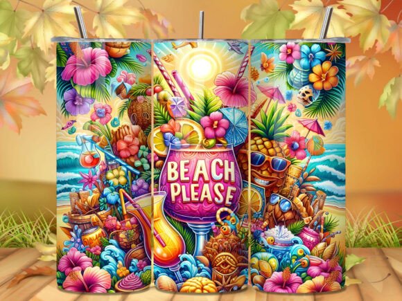 Download Beach Please Summer Cocktail Tumbler - Tumbler Collection
