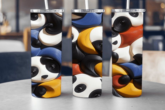 Download Playful Panda Faces Tumbler - Tumbler Collection